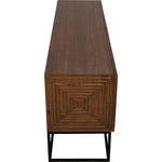 Noir Lanon Sideboard w/ Steel Base, Dark Walnut, 80" W