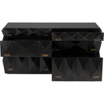 Noir Allegra Dresser, Hand Rubbed Black - Mahogany, 65" W