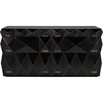 Noir Allegra Dresser, Hand Rubbed Black - Mahogany, 65" W