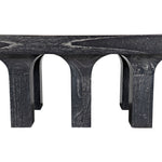 Noir Santos Coffee Table, Cinder Black - Mahogany, 24"