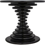 Noir Scheiben Side Table, Hand Rubbed Black - Mahogany & Veneer, 28"