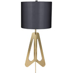 Primary vendor image of Noir Candis Lamp w/ Black Shade, Metal w/ Brass Finish, 10"