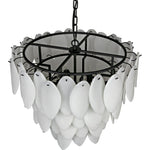 Noir Lotus Chandelier, Large - Industrial Steel
