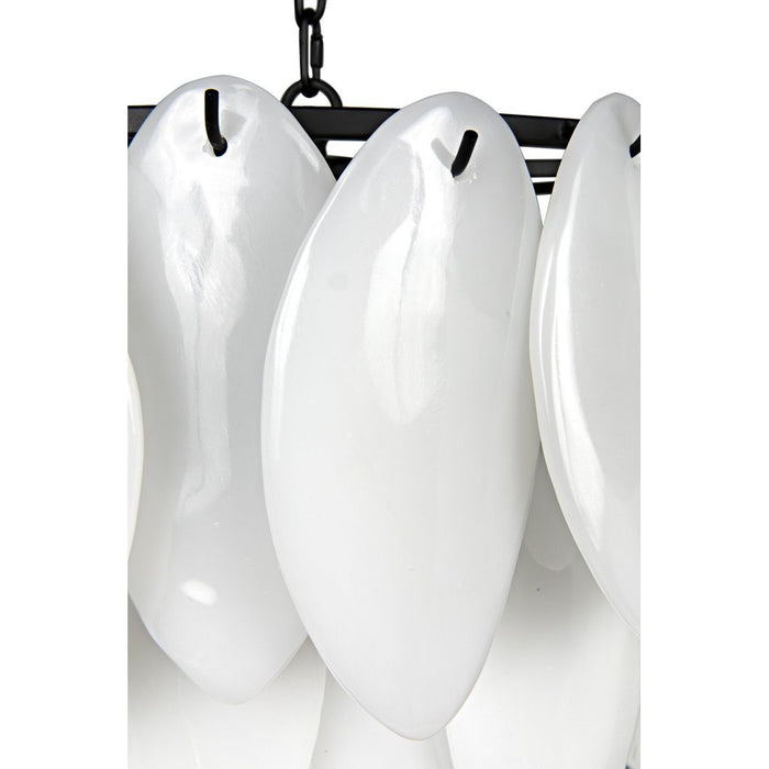 Noir Lotus Chandelier, Large - Industrial Steel