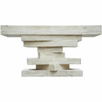CFC Holt Stacked Reclaimed Lumber Console Table, Gray Wash-Console Tables-CFC-Heaven's Gate Home, LLC