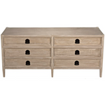 CFC Lewis 6-Drawer Reclaimed Lumber Dresser, Gray Wash-Dressers-CFC-Heaven's Gate Home, LLC