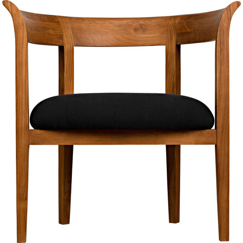 Noir Webster Club Chair, Teak, 30" W