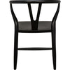 Noir Zola Dining Chair, Charcoal Black - Sungkai/Mindi, 22" W