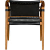 Noir Garibaldi Chair - Teak & Leather, 25" W