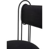 Noir Daisy Chair - Metal & Black Cotton, 20" W