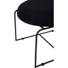 Noir Daisy Chair - Metal & Black Cotton, 20" W