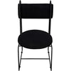 Noir Daisy Chair - Metal & Black Cotton, 20" W