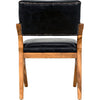 Noir Dolores Chair, Teak w/ Leather, 21.5" W