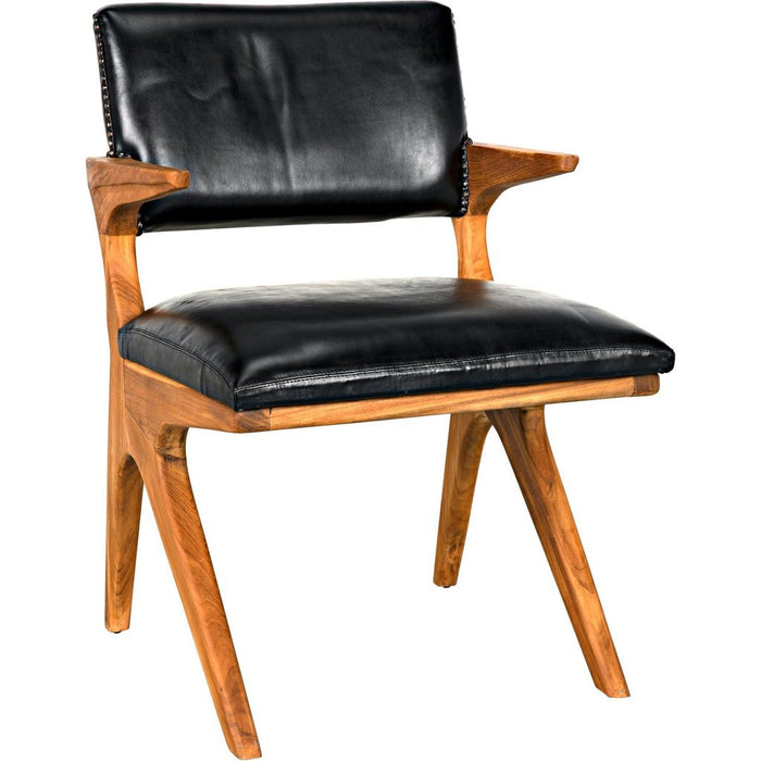 Primary vendor image of Noir Dolores Chair, Teak w/ Leather, 21.5" W