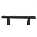 Noir Shibumi Bench, Burnt Black Finish - Munggur, 70" W