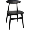 Primary vendor image of Noir Surf Dining Chair, Charcoal Black - Sungkai/Mindi, 17.5" W