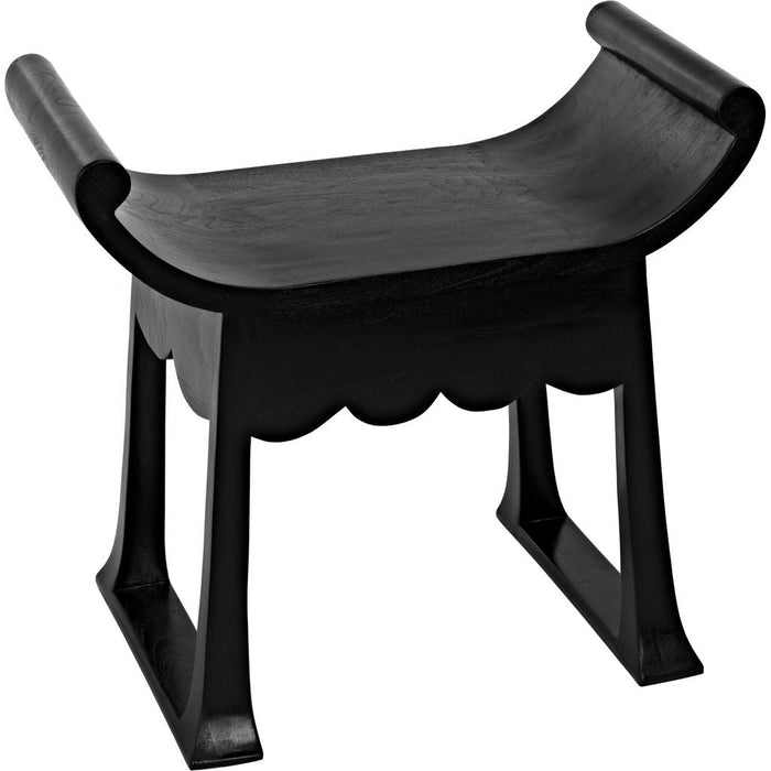 Noir Wey Stool, Charcoal Black - Mindi, 26" W