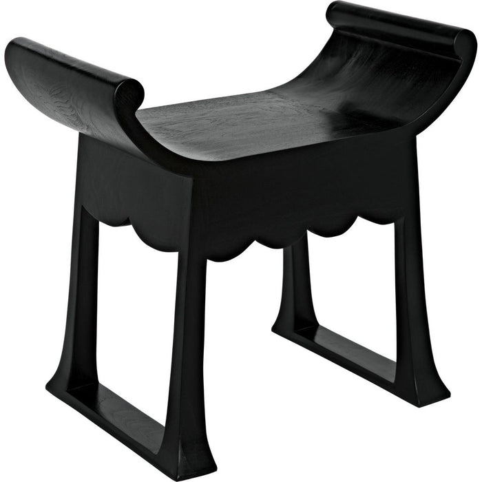 Noir Wey Stool, Charcoal Black - Mindi, 26" W
