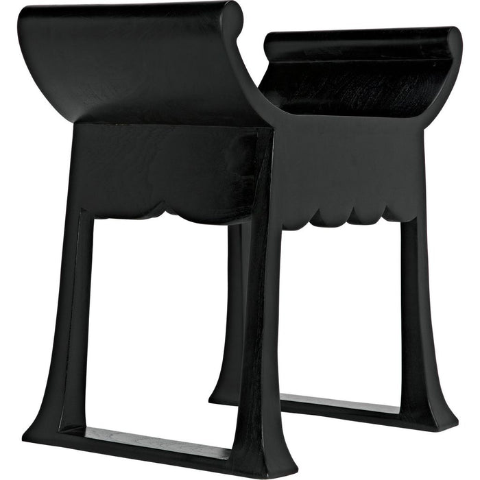 Noir Wey Stool, Charcoal Black - Mindi, 26" W