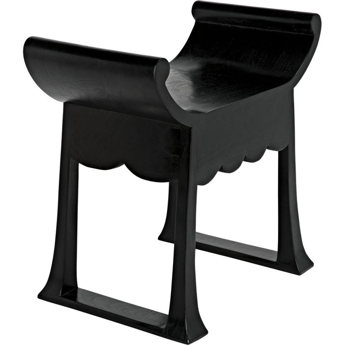Noir Wey Stool, Charcoal Black - Mindi, 26" W