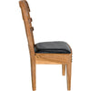 Noir Laila Dining Chair, Teak w/ Leather, 19" W