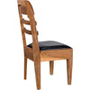 Noir Laila Dining Chair, Teak w/ Leather, 19" W