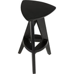 Noir Twist Counter Stool, Charcoal Black - Mindi, 13.5" W