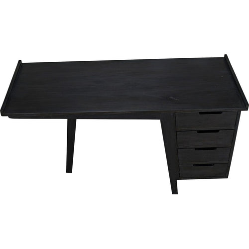 Noir Kennedy Desk, Charcoal Black - Sungkai/Mindi & Veneer, 56.5" W