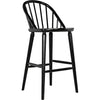 Noir Gloster Bar Chair, Charcoal Black - Sungkai/Mindi, 18" W