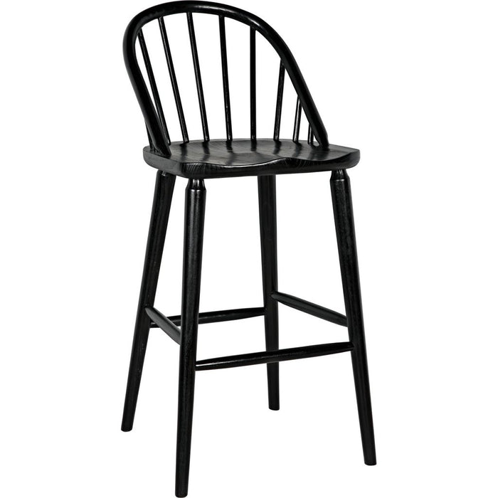 Primary vendor image of Noir Gloster Bar Chair, Charcoal Black - Sungkai/Mindi, 18" W