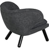 Noir Valerie Chair w/ Grey Fabric, 31" W