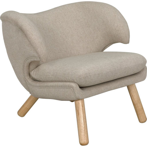 Primary vendor image of Noir Valerie Chair w/ Wheat Fabric, 31" W