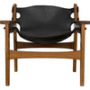 Noir Nomo Chair, Teak w/ Leather, 28" W