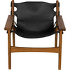 Noir Nomo Chair, Teak w/ Leather, 28" W