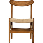 Noir Shagira Dining Chair, Teak w/ Woven Rope, 20" W