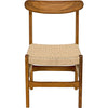 Noir Shagira Dining Chair, Teak w/ Woven Rope, 20" W