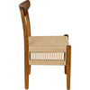 Noir Shagira Dining Chair, Teak w/ Woven Rope, 20" W