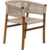 Noir Conrad Dining Chair, Teak w/ Woven Rope, 24" W