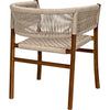 Noir Conrad Dining Chair, Teak w/ Woven Rope, 24" W