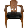 Noir Kato Chair, Teak w/ Leather, 26" W