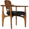 Noir Kato Chair, Teak w/ Leather, 26" W