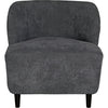 Noir Laffont Chair w/ Grey Fabric, 30" W