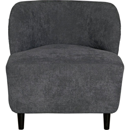 Noir Laffont Chair w/ Grey Fabric, 30" W