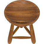 Noir Basel Stool - Teak, 14" W