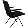 Noir Henderson Dining Chair - Sungkai/Mindi, Industrial Steel & Fabric, 21" W