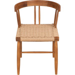 Noir Knox Dining Chair - Teak & Rope, 19" W