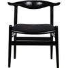 Noir Boone Dining Chair - Sungkai/Mindi & Black Cotton, 24" W