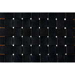 Noir Sparti Stool - Teak & Black Leather, 31" W