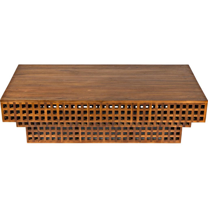 Noir Flynn Coffee Table - Teak, 34"