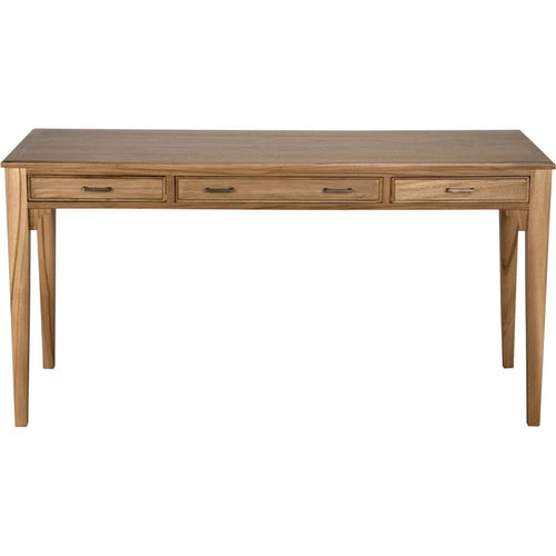 Noir Ambrose Desk, Bleached Teak, 60" W